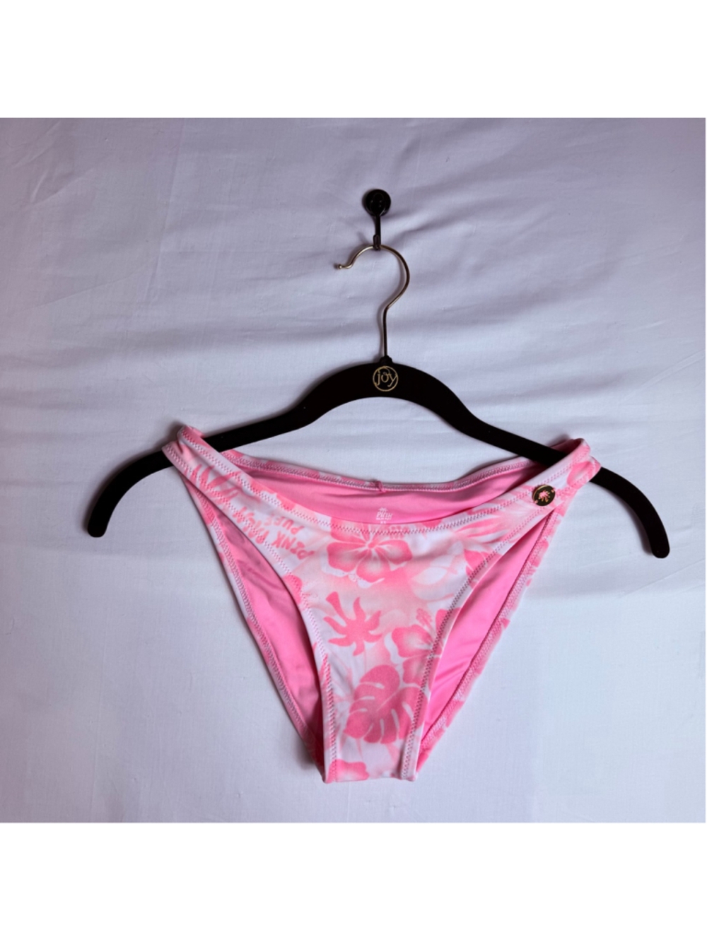 Pink Palm Puff Bikini Set XS Cleo Tropical Floral Adjustable NWT Swimsuit Beach - Picture 2 of 8
